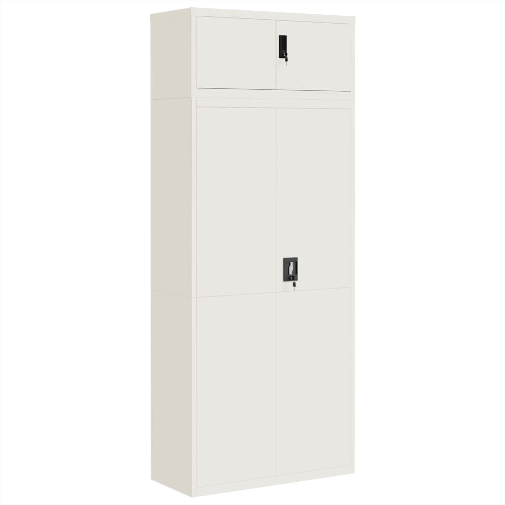 File Cabinet White 90x40x220 cm Steel